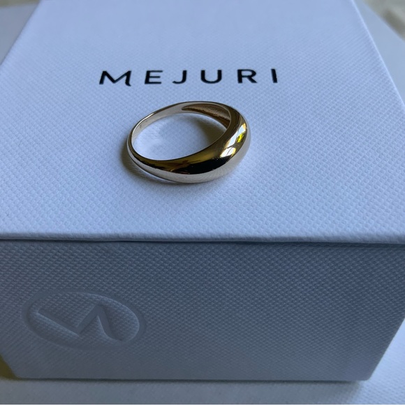 Mejuri Solid 14K Yellow Gold Thin Dome Ring - Picture 8 of 12
